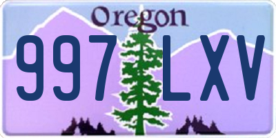 OR license plate 997LXV