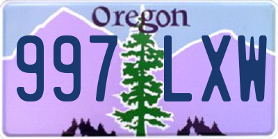 OR license plate 997LXW