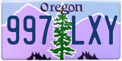 OR license plate 997LXY