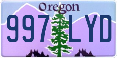OR license plate 997LYD