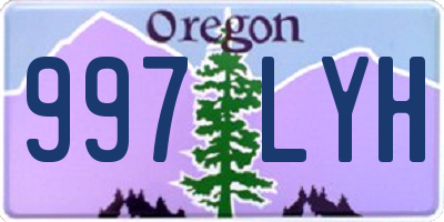 OR license plate 997LYH