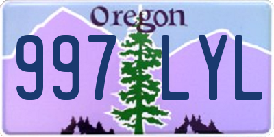 OR license plate 997LYL