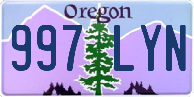 OR license plate 997LYN