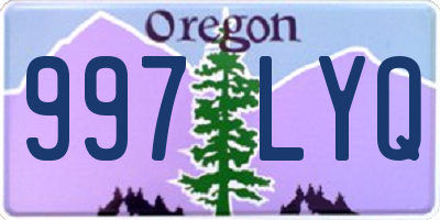 OR license plate 997LYQ