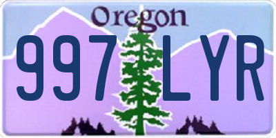 OR license plate 997LYR