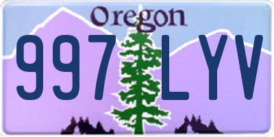 OR license plate 997LYV