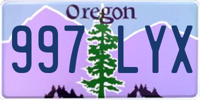OR license plate 997LYX