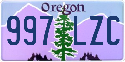 OR license plate 997LZC