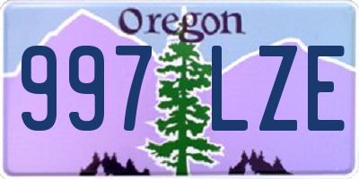 OR license plate 997LZE