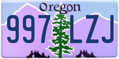 OR license plate 997LZJ