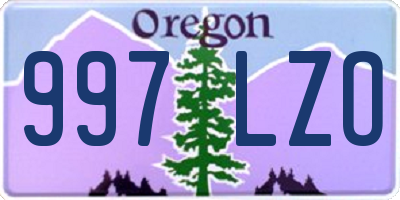 OR license plate 997LZO