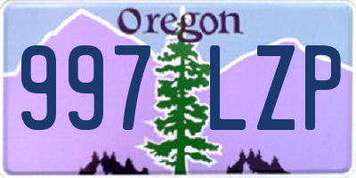 OR license plate 997LZP