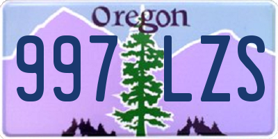 OR license plate 997LZS