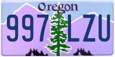OR license plate 997LZU