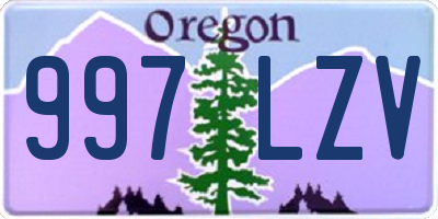 OR license plate 997LZV
