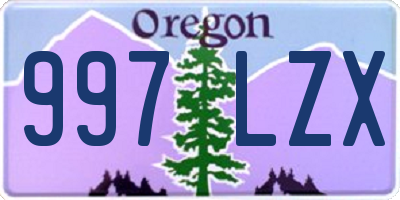 OR license plate 997LZX