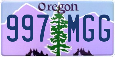 OR license plate 997MGG