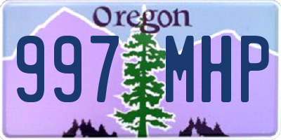 OR license plate 997MHP