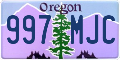 OR license plate 997MJC