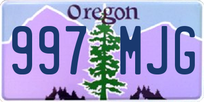 OR license plate 997MJG