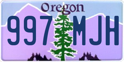 OR license plate 997MJH