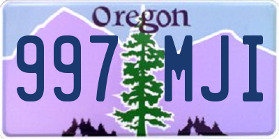 OR license plate 997MJI