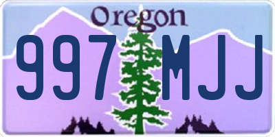 OR license plate 997MJJ