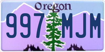 OR license plate 997MJM