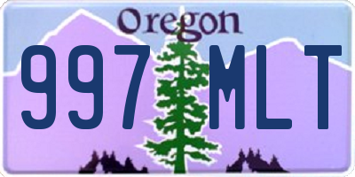 OR license plate 997MLT