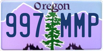 OR license plate 997MMP