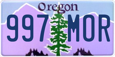 OR license plate 997MOR