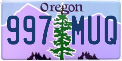 OR license plate 997MUQ