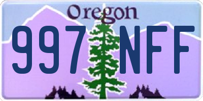 OR license plate 997NFF