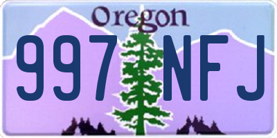 OR license plate 997NFJ
