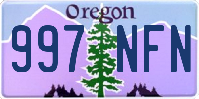 OR license plate 997NFN