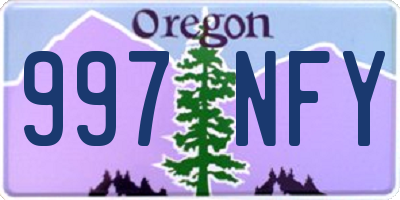 OR license plate 997NFY
