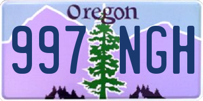 OR license plate 997NGH