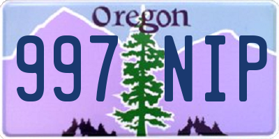 OR license plate 997NIP