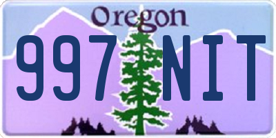 OR license plate 997NIT