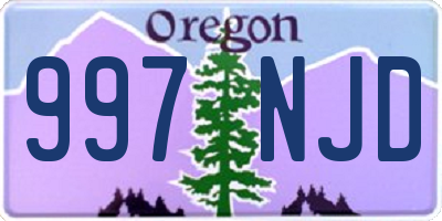 OR license plate 997NJD