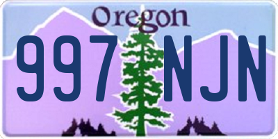 OR license plate 997NJN