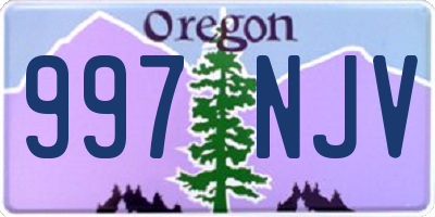 OR license plate 997NJV