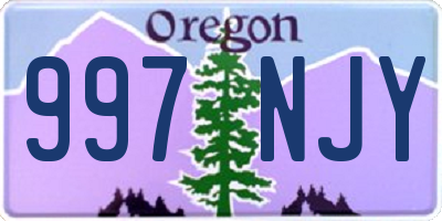 OR license plate 997NJY