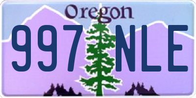 OR license plate 997NLE