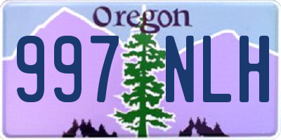 OR license plate 997NLH