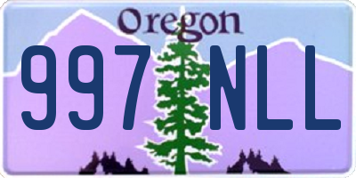 OR license plate 997NLL