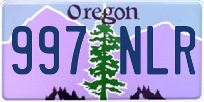 OR license plate 997NLR