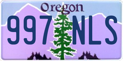 OR license plate 997NLS