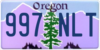 OR license plate 997NLT