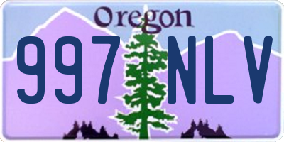 OR license plate 997NLV